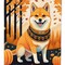 Edge Collections - 11 1/4" X 15 1/2" - Multicolor - Garden Shiba Inu Fall Garden Flag - 1 Piece